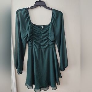 Altar'd State Green Long Sleeve Dress